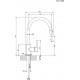 Μπαταρία Κουζίνας Πάγκου Carron Phoenix Fluo 18780-100 Χρωμέ Με Υψηλό Περιστρεφόμενο Ρουξούνι και Αποσπώμενο Ντουζ 2 λειτουργιών (Shower/Spray) και Άθραυστο Σπιράλ 